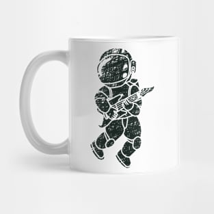 an astronaut playing guitar for icon or logo Mug